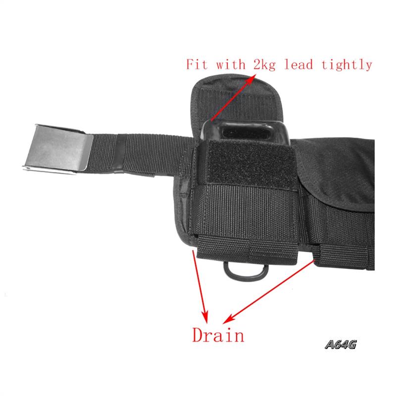 Tech Diving Accessories - Verstelbare duikgewichtsgordel Snelsluiting Nylon singelband Tech