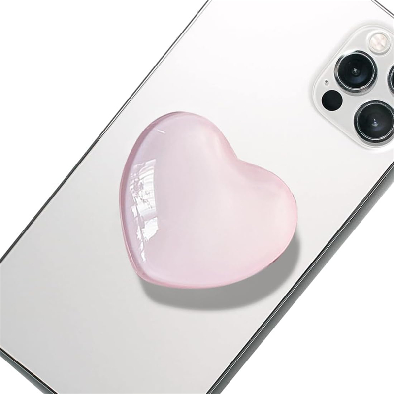 Tech Accessories Phone - 3D Hartvorm Kristal Opvouwbare Vingerring Griptok