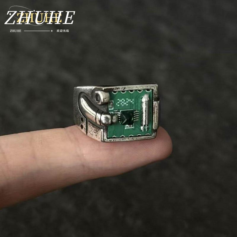 Tech Inspired Accessories - Tech-geïnspireerde PCB-patroonring sieradenaccessoires voor mannen en