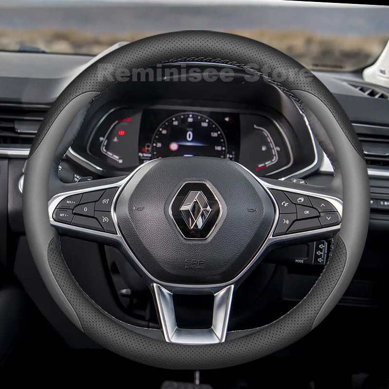 Tech Accessories Hub - Lederen Auto Stuurhoes voor Renault Captur