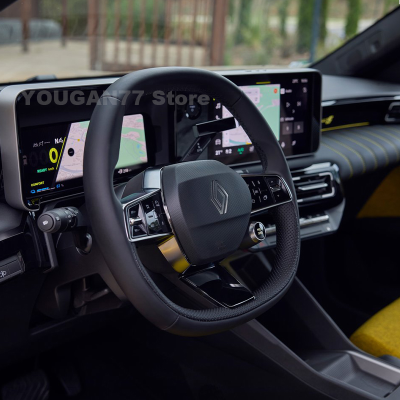 Tech Accessories Hub - Lederen Auto Stuurhoes Voor Renault 5