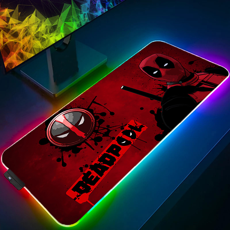 Tech Accessories For Desk - LED-muismat Gaming Backlight Lock Edge Anime-accessoires