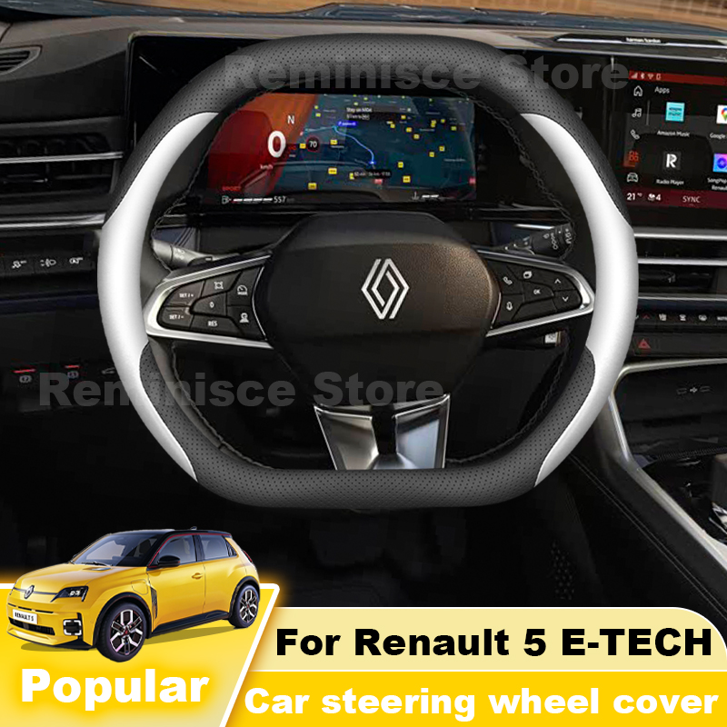 Tech Accessories Hub - Lederen stuurhoes voor de nieuwe Renault