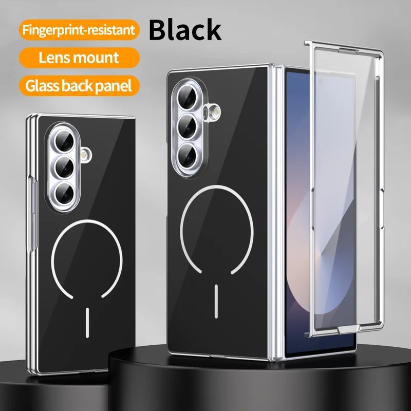 Tech Accessories Business - Glazen Magnetische Opvouwbare Telefoonhoes voor Samsung