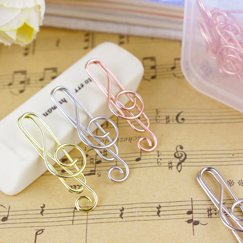 Tech Accessories For Office - 10 stks/doos Muzieknoot Vormige Paperclips Decoratieve