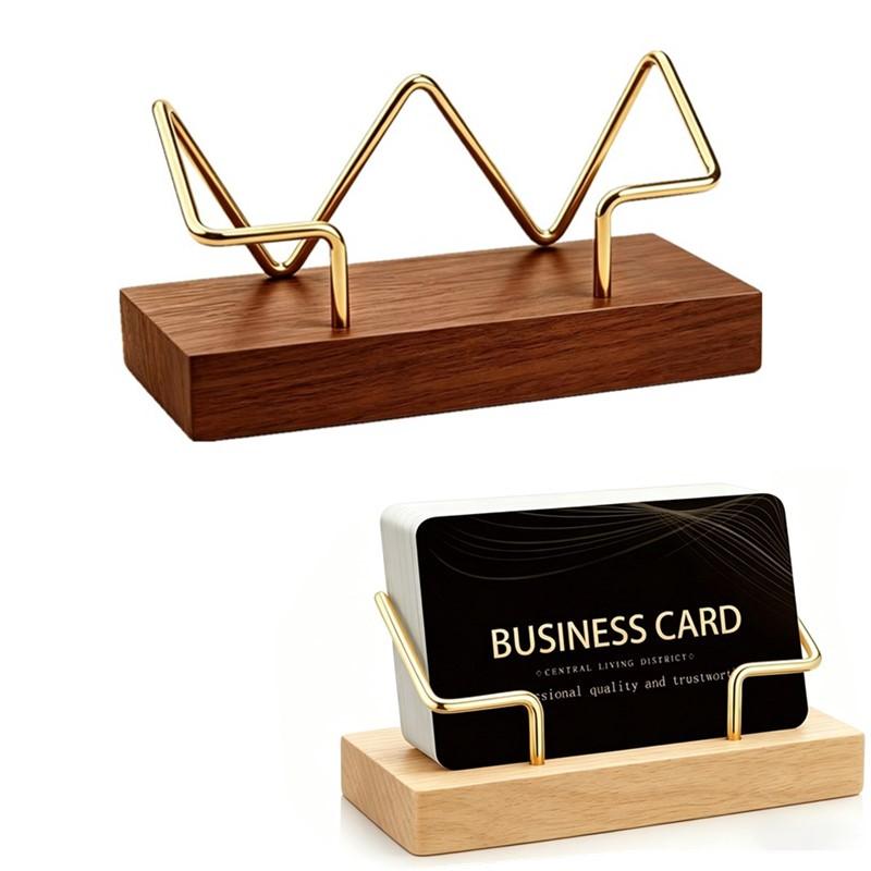 Tech Accessories For Office - 【A8】Houten visitekaartjeshouder, organisator, bureau-displaystandaard, tafelblad, opbergaccessoires