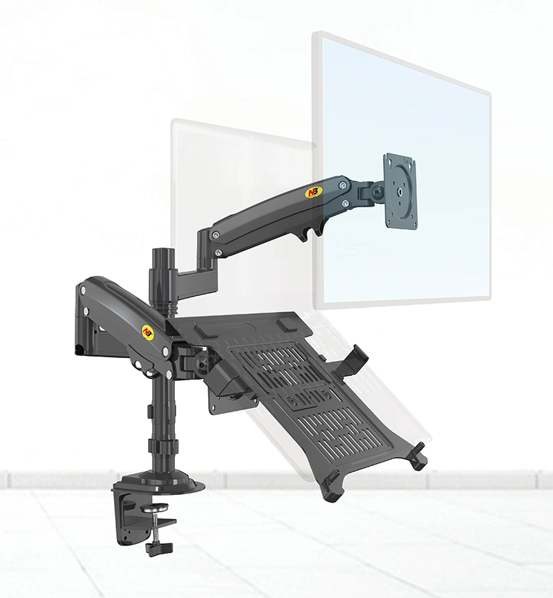 Monitor Arm Single - Desktop NB H180-FP Gasveer Dual Arm
