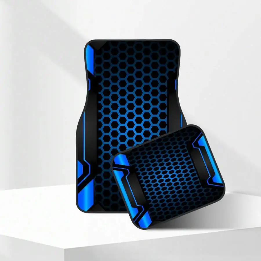 Tech Inspired Accessories - 2D, 4-delige set technologisch geïnspireerde autovloermatten