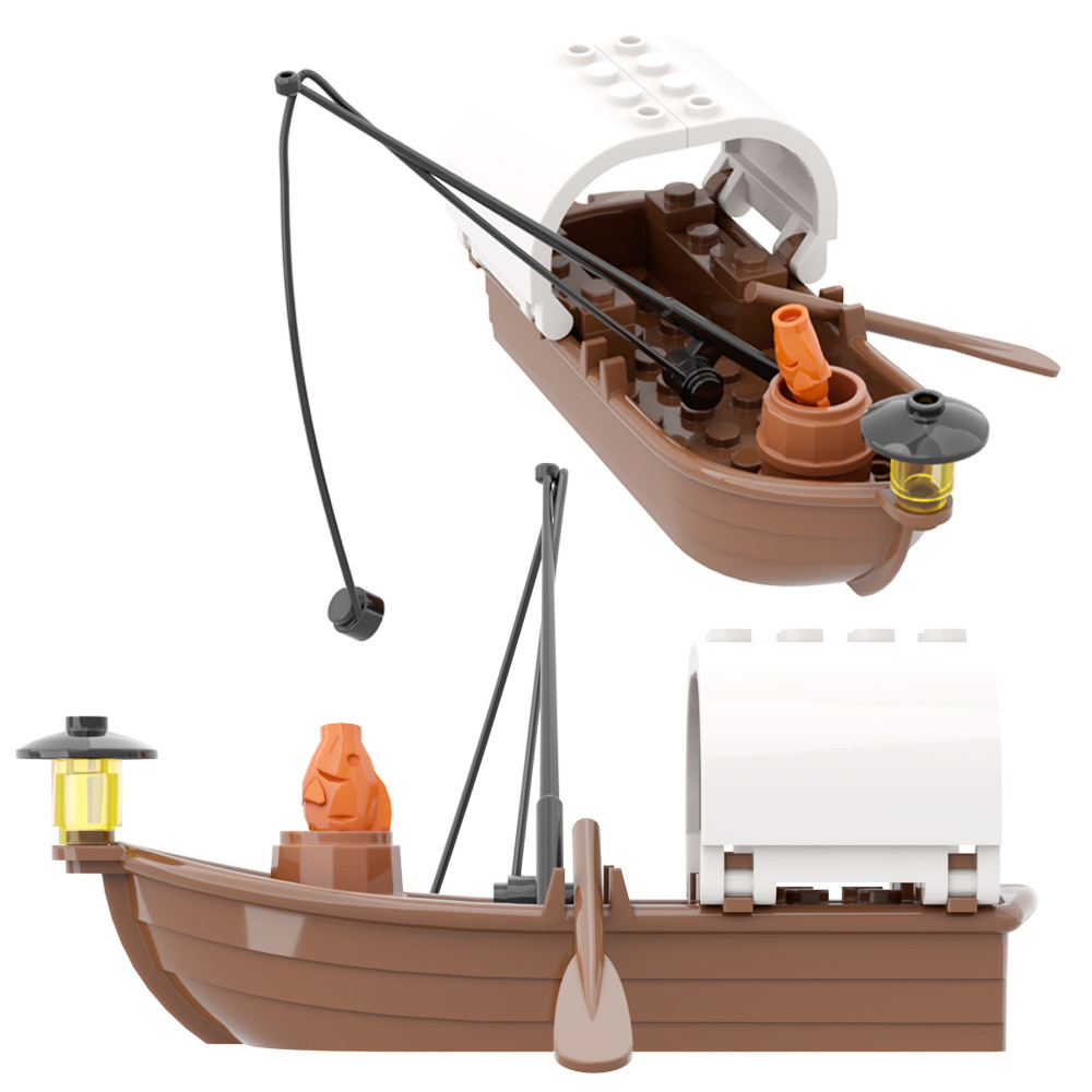 Tech Diving Accessories - Stad Creativiteit Middeleeuws piratenschip Vissersboot Monteer