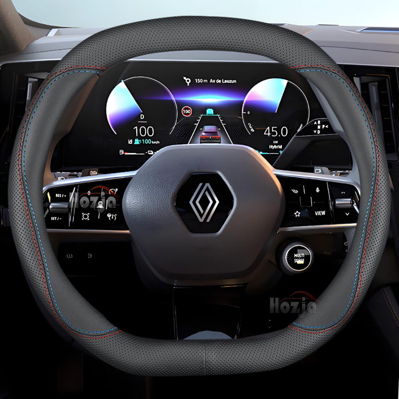 Tech Accessories Hub - Lederen Auto Stuurhoes voor Renault Megane