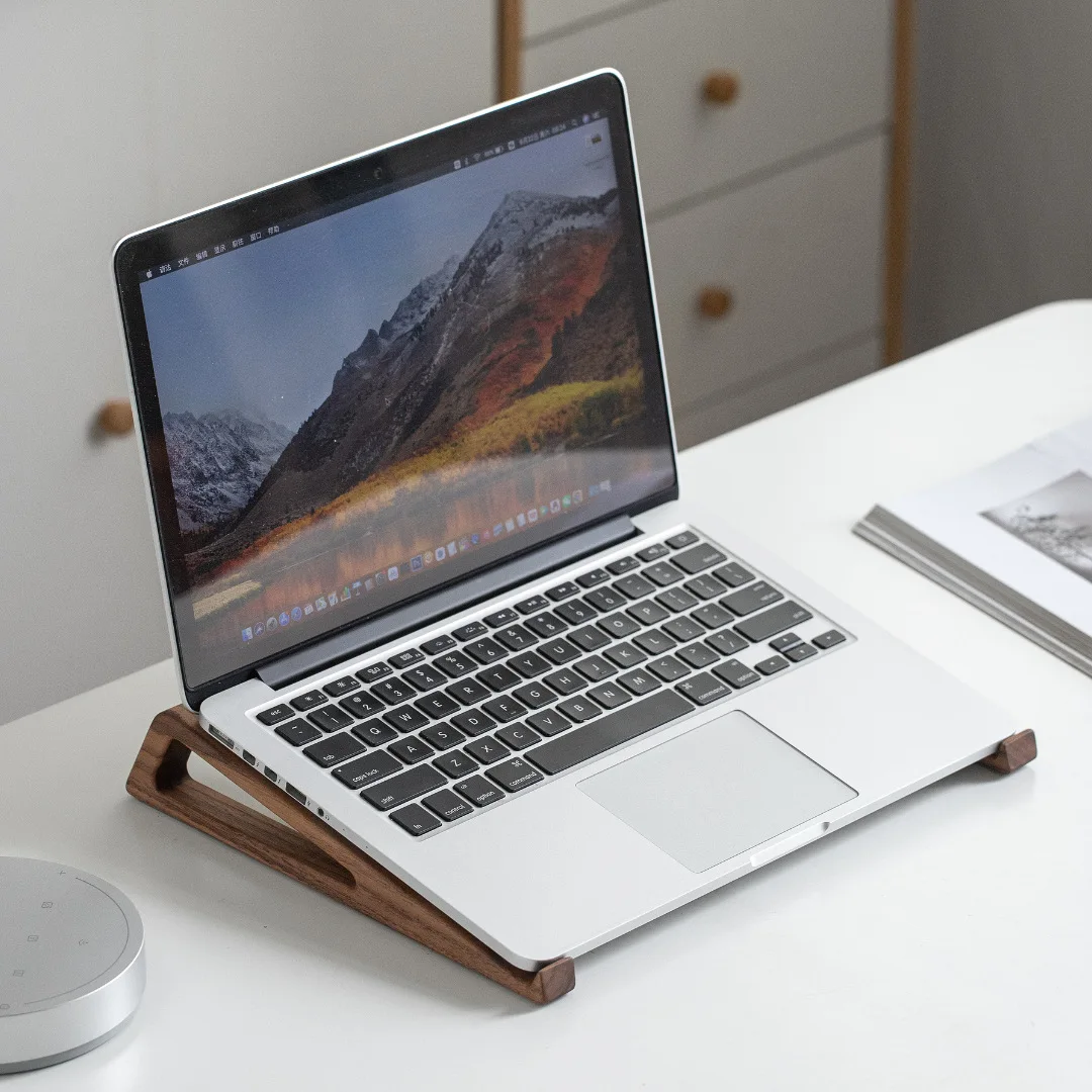 HeMu Walnoothouten laptopstand - Laptop Stand Bamboo recensie en prijs