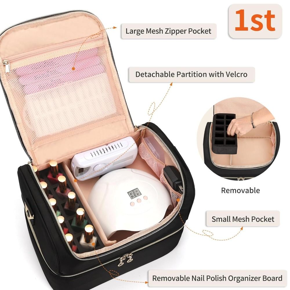 Dubbele laag nagellak opbergta - Tech Woven Accessories recensie en prijs