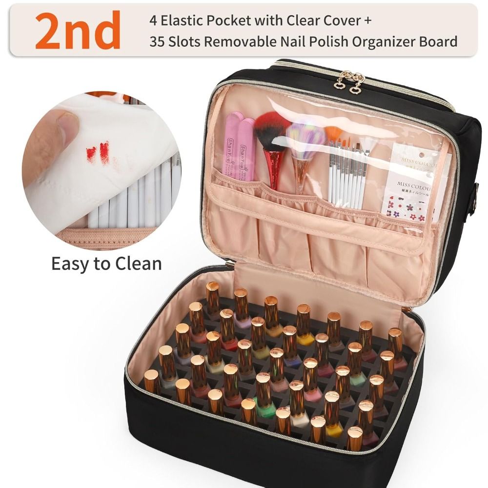 Dubbele laag nagellak opbergta - Tech Woven Accessories recensie en prijs