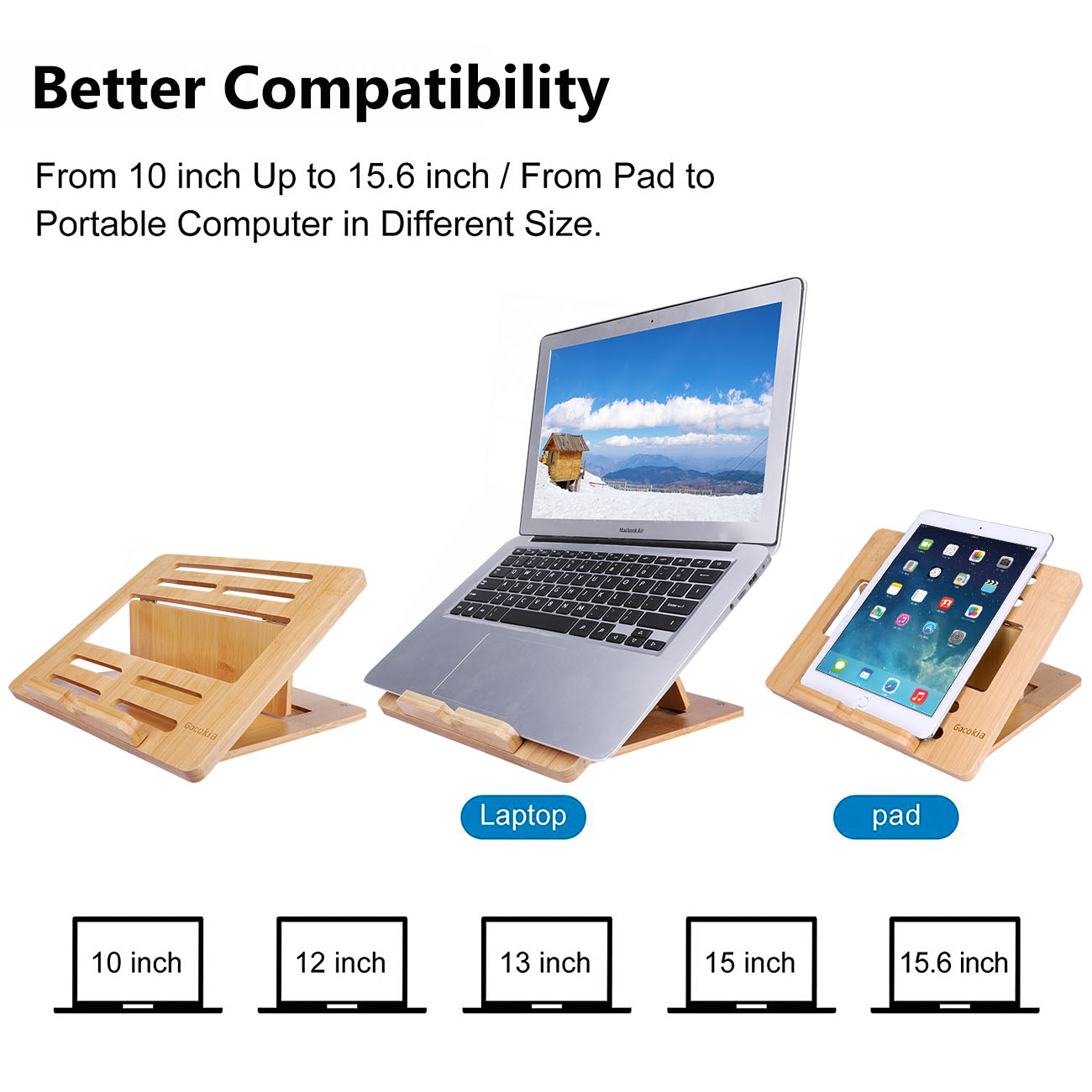 Bamboe Fodable Laptop Notebook - Laptop Stand Bamboo recensie en prijs