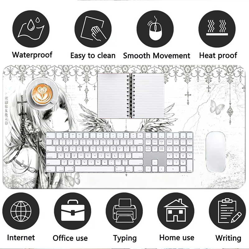 Leren muismat Zwart Wit Anime  - Tech Accessories For Desk recensie en prijs
