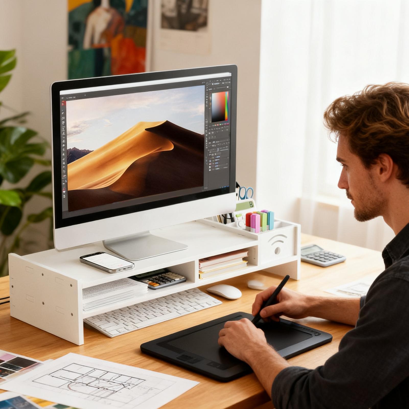 Monitorstandaard voor bureau 2 - Laptop Stand Bamboo recensie en prijs
